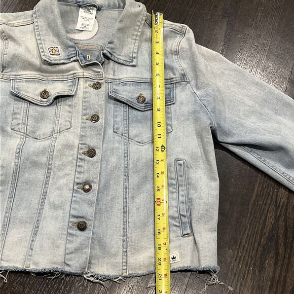 Disney Parks Denim Jacket Women’s XL Tangled Rapunzel Let Your Power Shine Blue - Picture 10 of 13